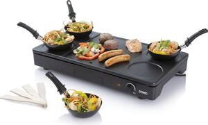 Set mini wok, crepe maker e grill 1000w nero Domo DO8712W