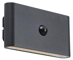 Lampada da parete nera con sensore a 4 livelli magnetica incl. LED ricaricabile - Batt