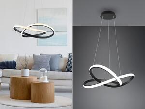 Lampada a sospensione LED COURSE bianco e nero 27W, bianco neutro 3150 lm, metallo, dimensioni: 150x60x60 cm, IP20, RL