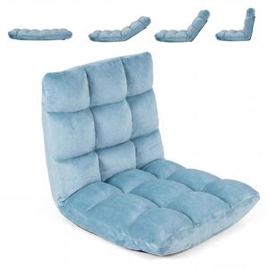 KOMFOTTEU: Sedia a pavimento, poltrona da pavimento con schienale regolabile (verde) | Divano a pavimento pieghevole, poltrona relax imbottita con funzione relax, sedia da meditazione, sedia da pavimento per la casa e il tempo libero