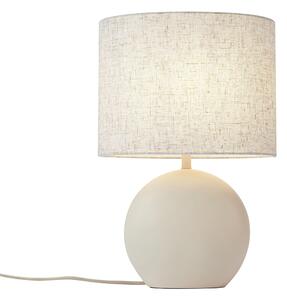 Lampada da tavolo Japandi beige con paralume in lino - Timo
