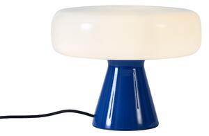 Lampada da tavolo retrò blu con bianco - Knob