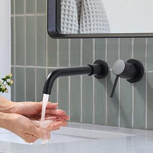Rubinetto per lavabo, rubinetto girevole a 360° miscelatore da incasso per lavabo in rame M24 serbatoio d'aria risparmio idrico nero
