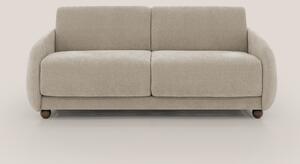 Giglio divano letto scandinavo japandi con materasso H18 cm in tessuto
