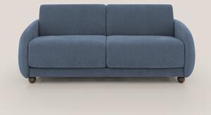 Giglio divano letto scandinavo japandi con materasso H18 cm in tessuto