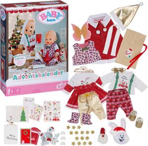 Calendario dell'Avvento BABY born 43cm, Set di vestiti per bambole, 3 anni/anni