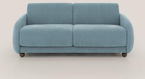 Giglio divano letto scandinavo japandi con materasso H18 cm in tessuto