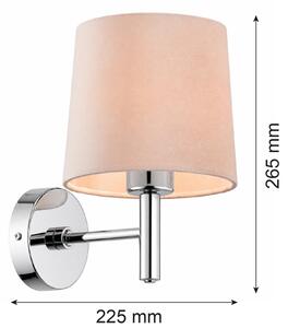 Brilagi - Applique MONTE 1xE27/15W/230V beige/cromo lucido