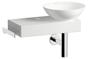 LAUFEN PICCOLO NOVO Plan de toilette, suspendu, tablette à gauche, 1 trou pour robinet, sans trop-plein, 555x320x400mm, H561PN30001111, H561PN30001111