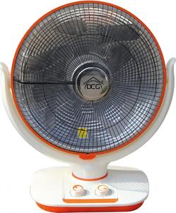 DCG Stufa elettrica al carbonio Potenza 900 watt Oscillante colore Bianco Arancio - SA9660N