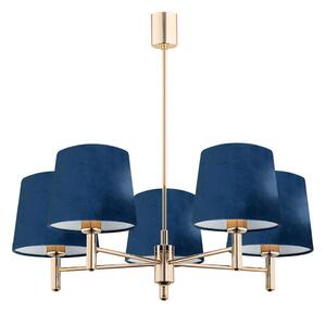 Brilagi - Lampadario a stelo MONTE 5xE27/15W/230V blu/oro