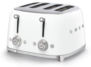 Smeg Tostapane 4 Fette Potenza 2000 Watt con 6 Livelli di Doratura colore Bianco - TSF03WHEU 50's Style