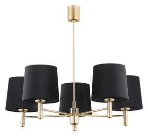 Brilagi - Lampadario a stelo MONTE 5xE27/15W/230V nero/oro