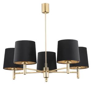 Brilagi - Lampadario a stelo MONTE 5xE27/15W/230V nero/oro