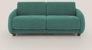 Giglio divano letto scandinavo japandi con materasso H18 cm in tessuto