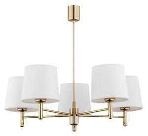 Brilagi - Lampadario a stelo MONTE 5xE27/15W/230V crema/oro