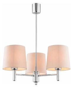 Brilagi - Lampadario a stelo MONTE 3xE27/15W/230V beige/cromo lucido