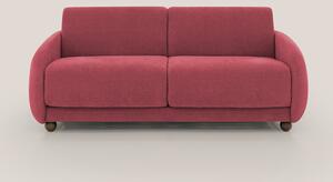 Giglio divano letto scandinavo japandi con materasso H18 cm in tessuto