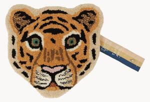 Tappeto piccolo in lana a pelo lungo fatto a mano Cloudy Tiger