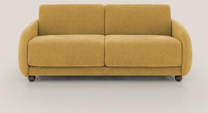 Giglio divano letto scandinavo japandi con materasso H18 cm in tessuto