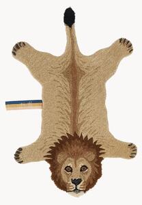 Tappeto in lana a pelo lungo fatto a mano Moody Lion
