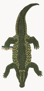 Tappeto in lana a pelo lungo fatto a mano Coolio Crocodile