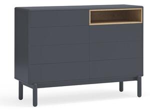 Cassettiera bassa grigio scuro 120x90 cm Corvo - Teulat