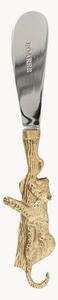 Coltello burro in metallo spazzolato Jenna Leopard