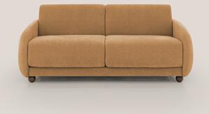 Giglio divano letto scandinavo japandi con materasso H18 cm in tessuto