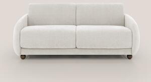 Giglio divano letto scandinavo japandi con materasso H18 cm in tessuto