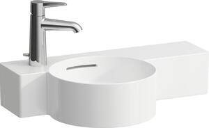 LAUFEN VAL Lave-mains, 1 trou pour robinetterie à gauche, tablette à droite, avec trop-plein, coupant, 550x315mm, H8152830008111, H8152830008111