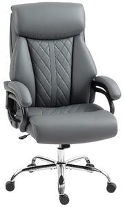 Sedia da ufficio HOMCOM, poltrona ergonomica per ufficio in ecopelle, con schienale alto