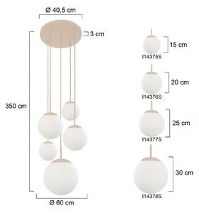 Steinhauer Lampada a sospensione, dimmerabile, Crema / Ambra, Soggiorno / Sala da pranzo, Vetro, Lampada a sospensione