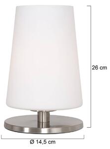 Steinhauer Lampada da tavolo Ancilla, Alluminio / Grigio / Zincato, Soggiorno / Sala da pranzo, Metallo, Lampada da tavolo