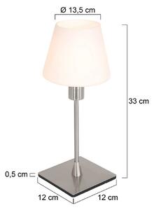 Steinhauer Lampada da tavolo Ancilla, Alluminio / Grigio / Zincato, Soggiorno / Sala da pranzo, Metallo, Lampada da tavolo