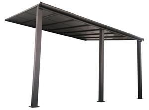 Tettoia in alluminio 3 x 4 m Denver Garden Point antracite