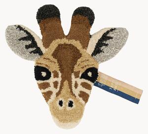 Tappeto in lana a pelo lungo fatto a mano Gimpy Giraffe