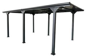 Pensilina in alluminio Lombardia 3x5,8 Garden Point antracite