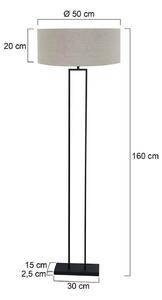 Steinhauer Lampada da terra Stang, Nero, Soggiorno / Sala da pranzo, Metallo, Moderno, Lampada da terra