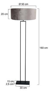 Steinhauer Lampada da terra Stang, Nero, Soggiorno / Sala da pranzo, Metallo, Moderno, Lampada da terra