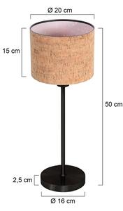 Mexlite Lampada da tavolo Noor, Nero, Soggiorno / Sala da pranzo, Metallo, Lampada da tavolo