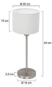 Mexlite Lampada da tavolo Noor, Alluminio / Grigio / Zincato, Soggiorno / Sala da pranzo, Metallo, Lampada da tavolo