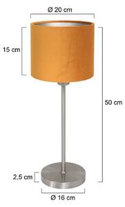 Mexlite Lampada da tavolo Noor, Alluminio / Grigio / Zincato, Soggiorno / Sala da pranzo, Metallo, Lampada da tavolo