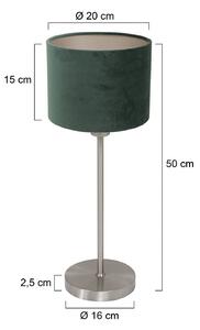 Mexlite Lampada da tavolo Noor, Alluminio / Grigio / Zincato, Soggiorno / Sala da pranzo, Metallo, Lampada da tavolo