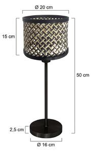 Mexlite Lampada da tavolo Noor, Nero, Soggiorno / Sala da pranzo, Metallo, Lampada da tavolo