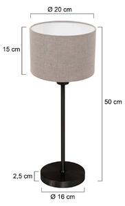 Mexlite Lampada da tavolo Noor, Nero, Soggiorno / Sala da pranzo, Metallo, Lampada da tavolo