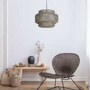 Steinhauer Lampada a sospensione Sparkled Light, dimmerabile, Nero, Soggiorno / Sala da pranzo, bambù, Lampada a sospensione