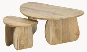 Set di 2 tavolini da salotto in legno di mango Mushroom