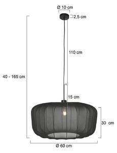 Steinhauer Lampada a sospensione Sparkled Light, dimmerabile, Nero, Soggiorno / Sala da pranzo, Tessuto / Stoffa / Seta, Moderno, Lampada a sospensione