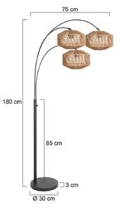 Steinhauer Lampada ad arco Nox Light, Nero, Soggiorno / Sala da pranzo, Metallo, Lampada da terra